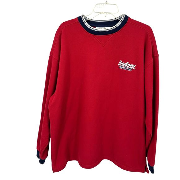 Bud Bowl 2000 Beer Vintage Sweatshirt Sweater Mens XL Diport Embroidered - Picture 1 of 15